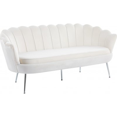 Kingsley 3-istuttava sohva samettia - beige / kromi