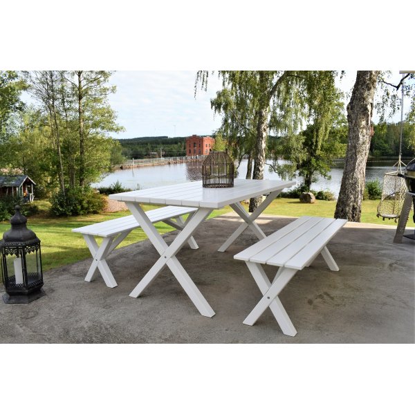 Scottsdale-penkki 140 cm - Valkoinen Scottsdale-penkki 140 cm - Valkoinen