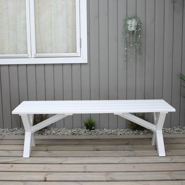 Scottsdale-penkki 140 cm - Valkoinen Scottsdale-penkki 140 cm - Valkoinen