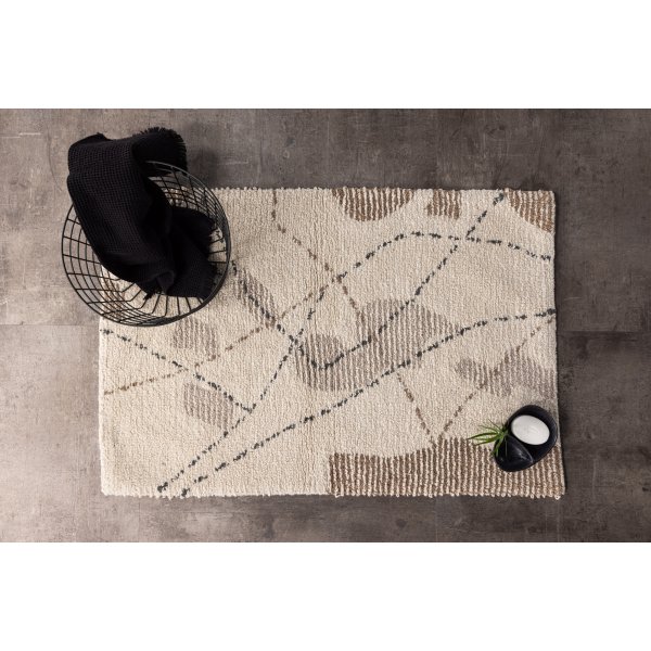 Paul-matto 60x90 cm - Ruskea/harmaa Paul-matto 60x90 cm - Ruskea/harmaa