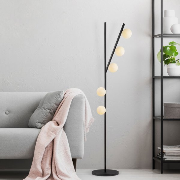 Domino-lattiavalaisin 11041 - Musta/valkoinen Domino-lattiavalaisin 11041 - Musta/valkoinen