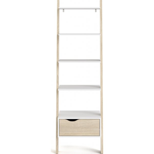 Oslo-askelhylly - Valkoinen/tammi Oslo-askelhylly - Valkoinen/tammi