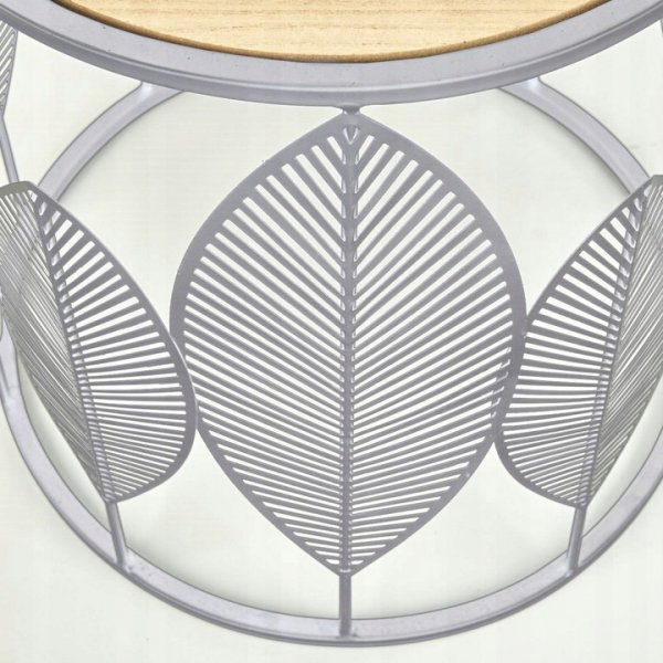 Monastir-sohvapöytä - valkoinen ja puu Monastir-sohvapöytä - valkoinen ja puu