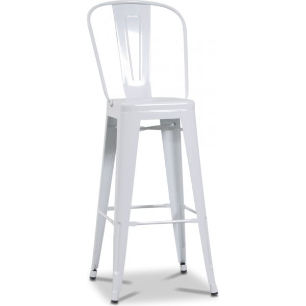 Baarituoli Industry Cayote (korkea selkänoja) - Valkoinen kiiltävä Baarituoli Industry Cayote (korkea selkänoja) - Valkoinen kiiltävä