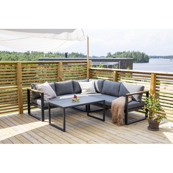 Texas lounge -ryhmä - musta/harmaa Texas lounge -ryhmä - musta/harmaa