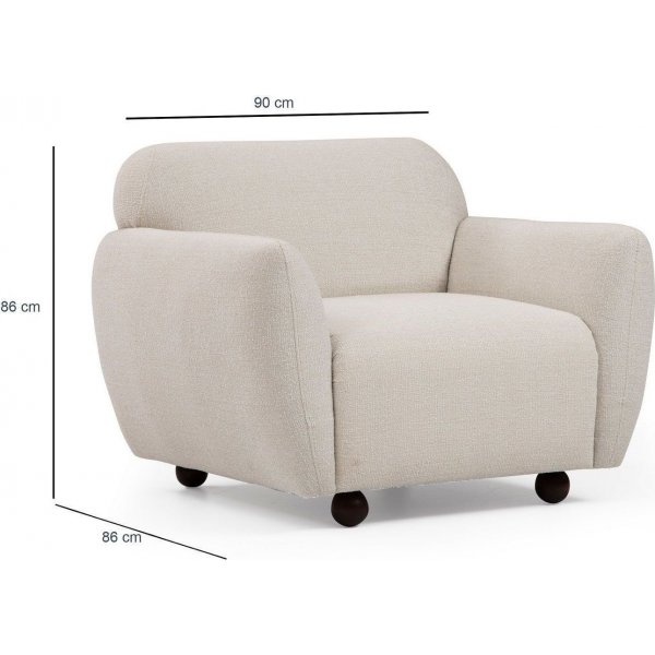 Eddy-nojatuoli - Kermanvärinen Eddy-nojatuoli - Kermanvärinen