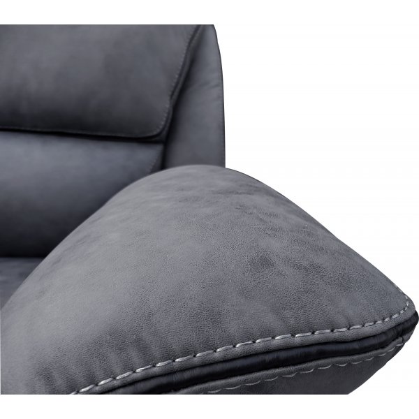 Riverdale-nojatuoli, recliner - Harmaa (Mikrokuitu)