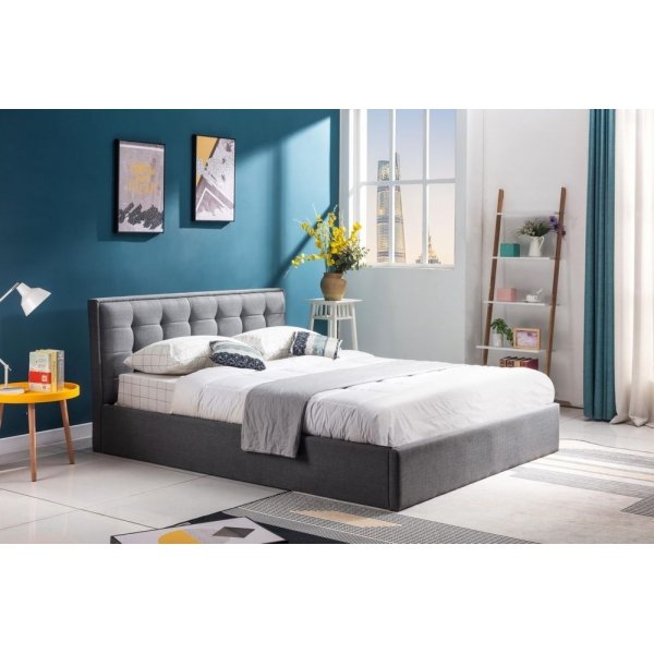 Malcom harmaa sängynrunko säilytystilalla 160x200 cm Malcom harmaa sängynrunko säilytystilalla 160x200 cm