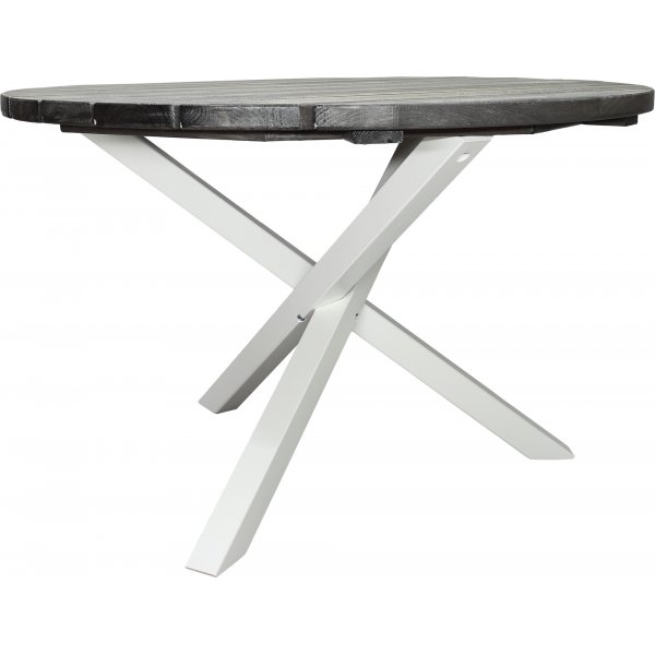 Scottsdale ruokapöytä Ø112 cm - Shabby Chic harmaa/valkoinen Scottsdale ruokapöytä Ø112 cm - Shabby Chic harmaa/valkoinen