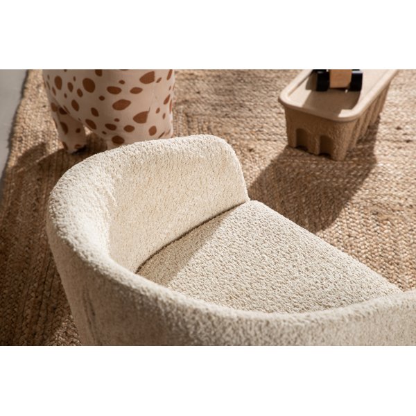 Pörröinen lasten nojatuoli - valkoinen Pörröinen lasten nojatuoli - valkoinen