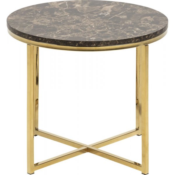 Alisma-kulmapöytä - Kulta/ruskea marmori Alisma-kulmapöytä - Kulta/ruskea marmori