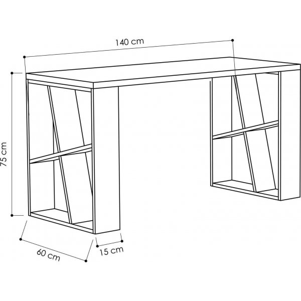 Hunajapöytä 140x60 cm - Valkoinen/vaalea mokka Hunajapöytä 140x60 cm - Valkoinen/vaalea mokka