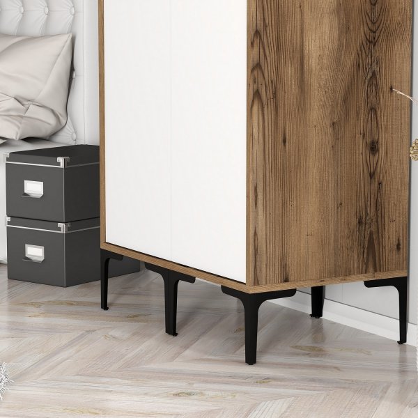 Kumsal vaatekaappi 6 pähkinä/valkoinen Kumsal vaatekaappi 6 pähkinä/valkoinen