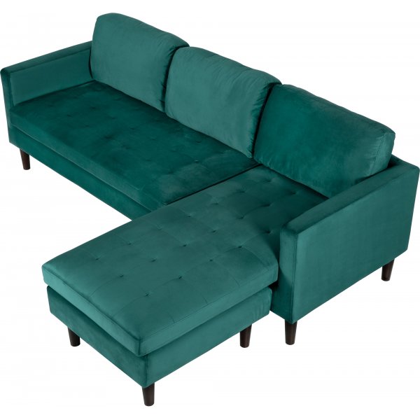 Vihreä divaanisohva, leveys 218 cm Vihreä divaanisohva, leveys 218 cm