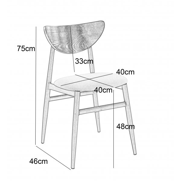 Ruokailuryhm� Crossby-p�yt� �120cm, p�hkin�puuta, ja 4 Ludvig-ruokailutuolia p�hkin�puuta.