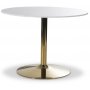 Plaza-ruokailuryhm, marmorinen pyt sek 4 Plaza-samettituolia - Beige/Valkoinen/Messinki