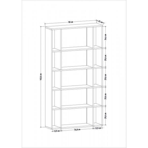 Sanborn kirjahylly - valkoinen Sanborn kirjahylly - valkoinen