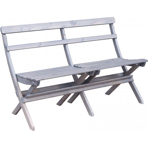 Knohult ulkosohva | puutarhapenkki - harmaa (taitettava) Knohult ulkosohva | puutarhapenkki - harmaa (taitettava)