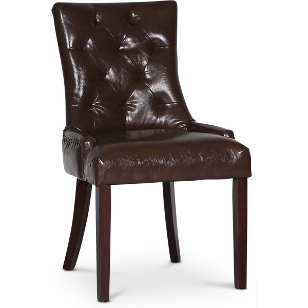 Marie-tuoli ruskeaa vintage-PU:ta
