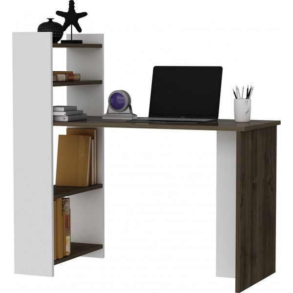 Enna kirjoituspöytä 110 x 50 cm - Pähkinä/valkoinen Enna kirjoituspöytä 110 x 50 cm - Pähkinä/valkoinen