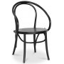 Skagen elintarvikeryhm; pyre ruokapyt 120 cm - Valkoiseksi/ruskeaksi petsattu tammi ja 4 Danderyd No.30 tuolia Musta