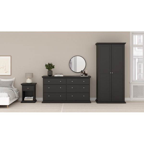 Pohjoispuolinen vaatekaappi kahdella ovella - 200 cm korkea