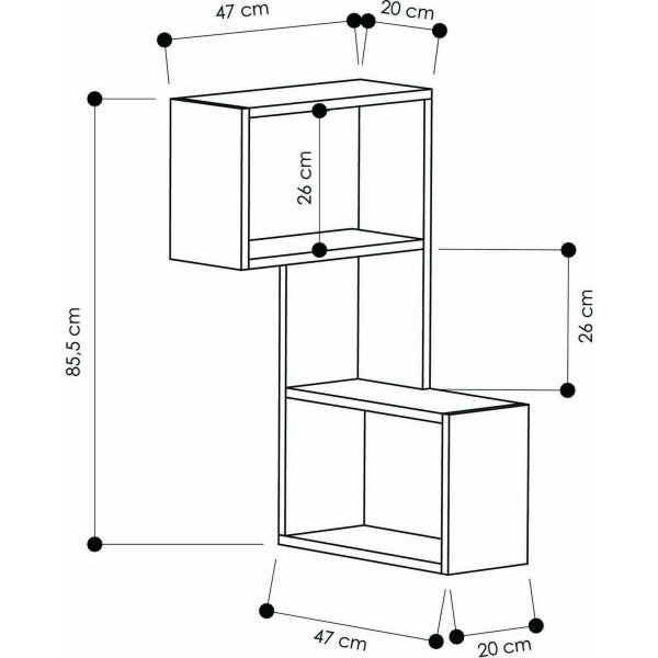 Osaseinähylly - antrasiitti Osaseinähylly - antrasiitti