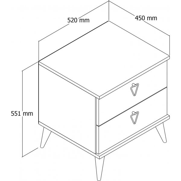 Versal yöpöytä - tammi Versal yöpöytä - tammi