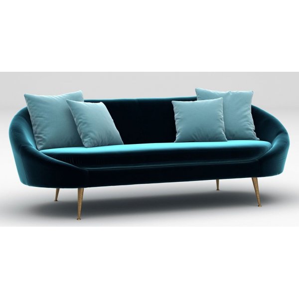 Matilda 3-istuttava sohva - Petroleum blue