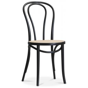 Klassinen taivepuinen tuoli No18 - Mustalla rottinki-istuimella + Huonekalujen tahranpoistoaine