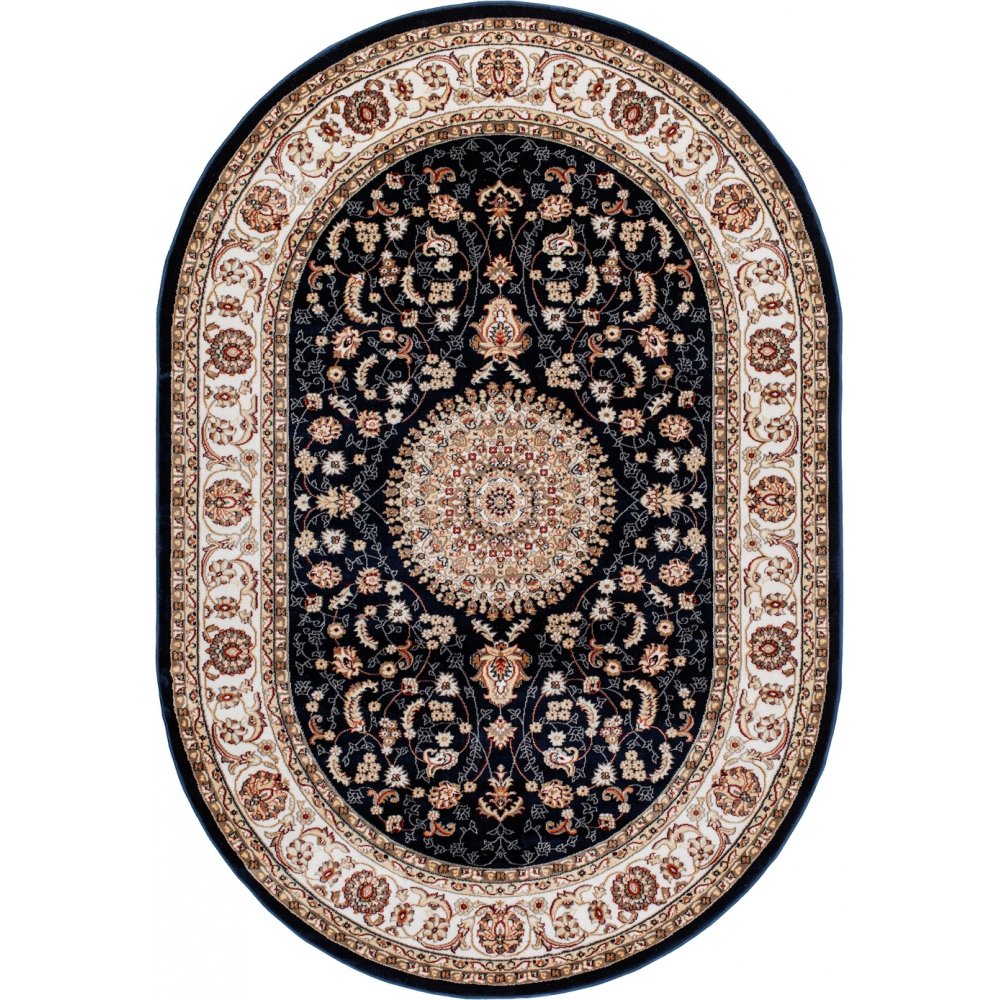 Dubai Medallion Wilton matto Sininen - Soikea 160 x 230 cm - Wilton-matot, Mattoja