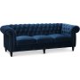 Chesterfield Cambridge 3 paikkainen - sininen sametti