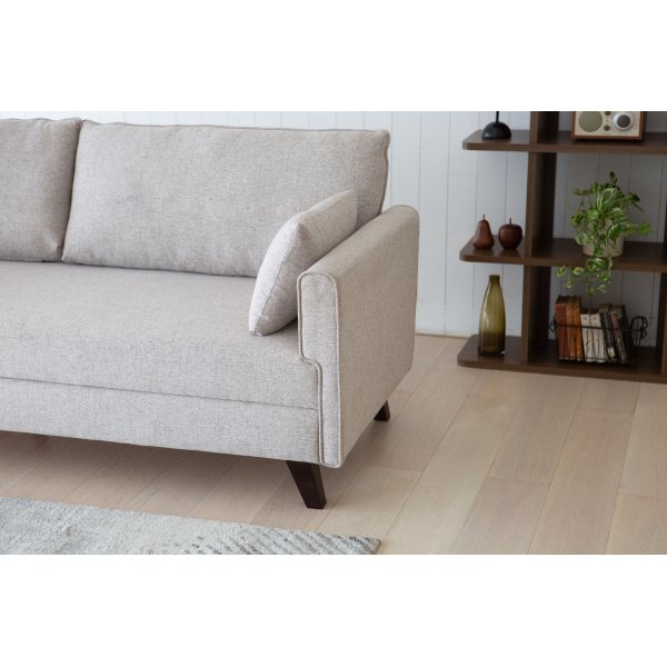 Vuodesohva 210 cm beige - Bella + Huonekalujen puhdistus Vuodesohva 210 cm beige - Bella + Huonekalujen puhdistus