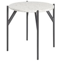 Terrazzo sivupöytä Ø50 cm - Terrazzo Bianco & pohja AIR musta metalli Terrazzo sivupöytä Ø50 cm - Terrazzo Bianco & pohja AIR musta metalli