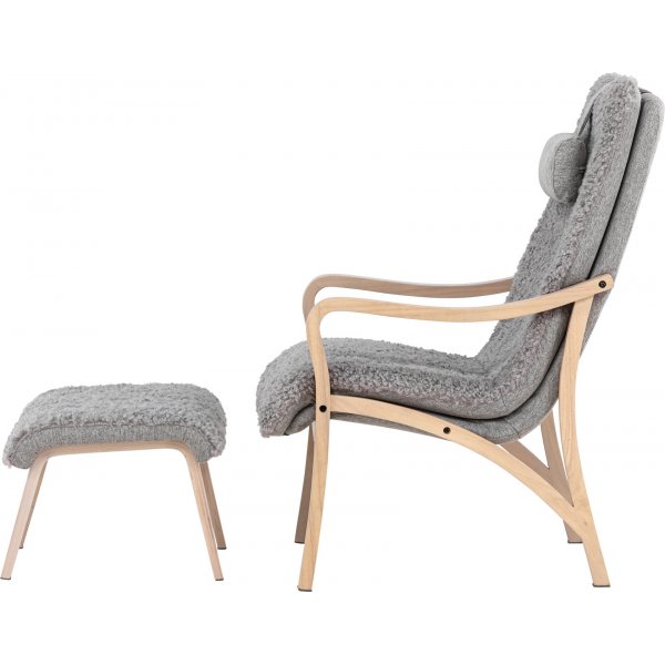 Fårö lepotuoli - Vaaleanharmaa/Whitewash Fårö lepotuoli - Vaaleanharmaa/Whitewash