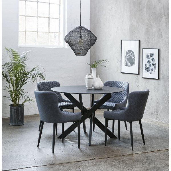 Bernt-tuoli harmaata PU:ta timanttikuviolla Bernt-tuoli harmaata PU:ta timanttikuviolla