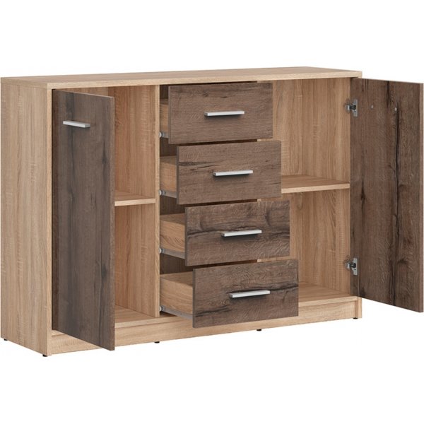 Nepo Plus s�ilytyskalusteet - Sonoma tammi/tumma tammi