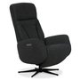 Ylellinen Comfort-recliner, nojatuoli (2 shkmoottoria), sisnrakennettu jalkatuki - Tummanharmaa kangas
