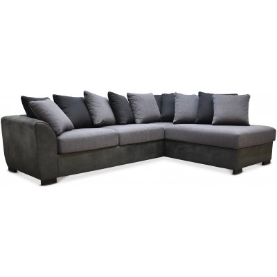 Deluxe-sohva avopll oikealla - harmaa/antrasiitti/vintage