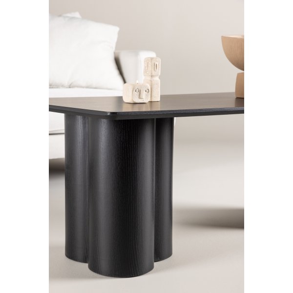 Sohvapyt 120x60 cm mustaksi petsattu tammi - Olivia