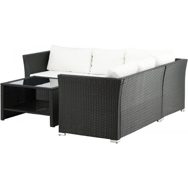 Haiti kulmasohvaryhmä - musta/valkoinen Haiti kulmasohvaryhmä - musta/valkoinen