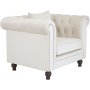 Nojatuoli Churchill Chesterfield - Beige Sametti