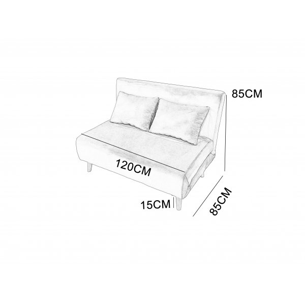Vuodesohva Helsingborg - Tummanharmaa sametti | 193 cm