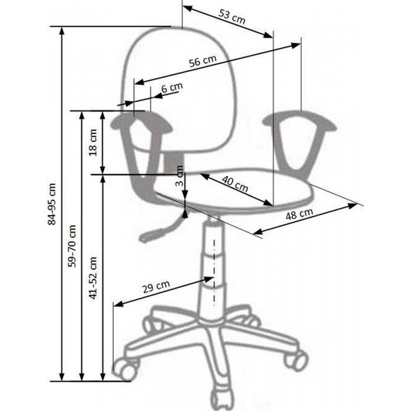 Marwa työtuoli - vaaleanpunainen Marwa työtuoli - vaaleanpunainen