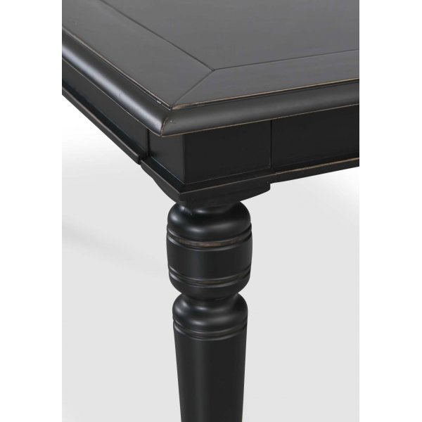 Paris-ruokailuryhm� 180 cm musta p�yt� + 6 kpl valkoista Gaston-ruokatuolia