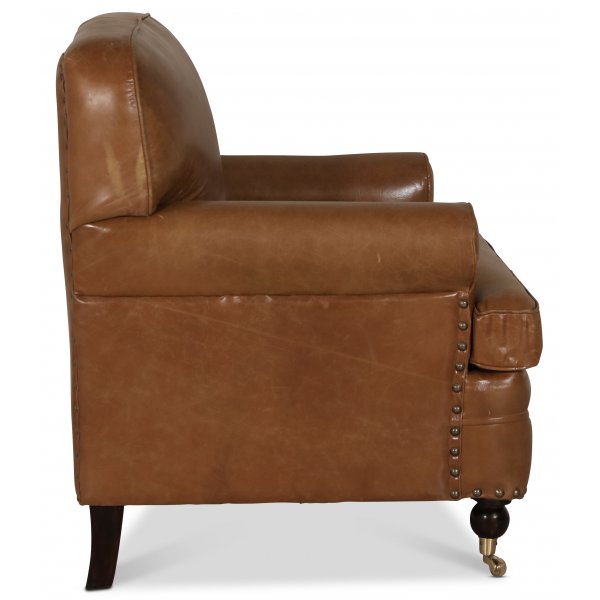 Howard-nojatuoli Cairo - Ruskea aniliininahka