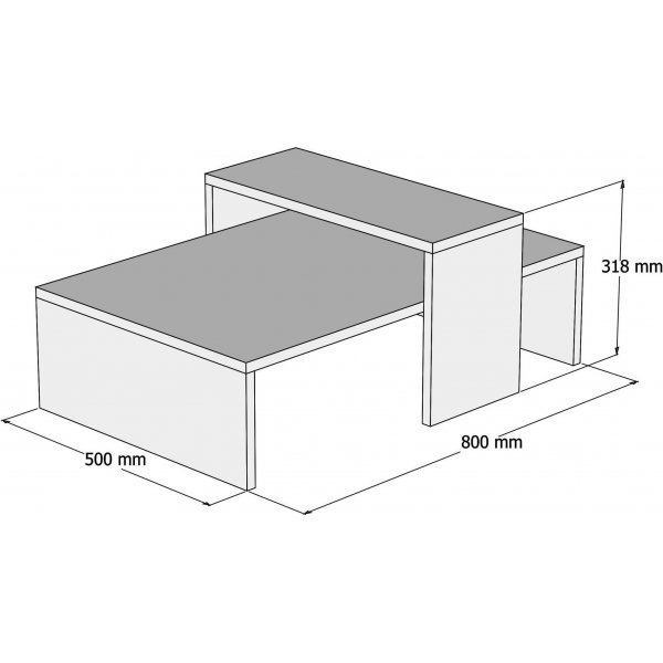 Glow sohvapyt 80 x 50 cm - Safiiri/antrasiitti