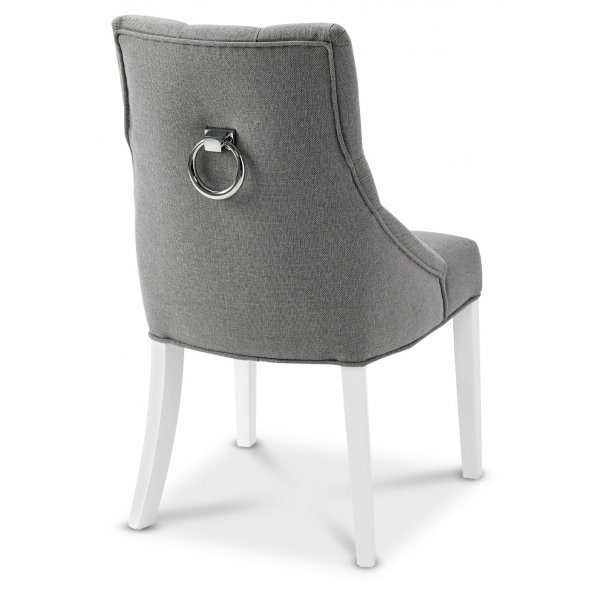 Tuva Europa - Ruokatuoli kahvoilla (harmaa/valkoinen)