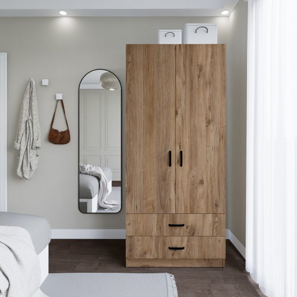 Yaman vaatekaappi 80 x 47 x 182 cm - mänty Yaman vaatekaappi 80 x 47 x 182 cm - mänty