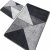 Shards kylpyhuonemattosarja (2 kpl) - Harmaa - 60 x 100 cm (1 kpl) / 50 x 60 cm (1 kpl)